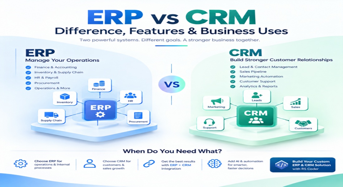 ERP vs CRM: Difference, Features & Business Uses