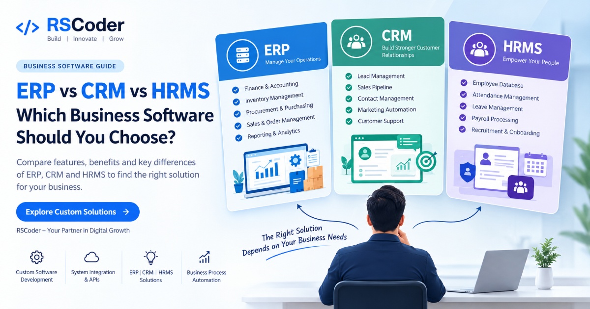 ERP vs CRM vs HRMS: Which Business Software Should You Choose?