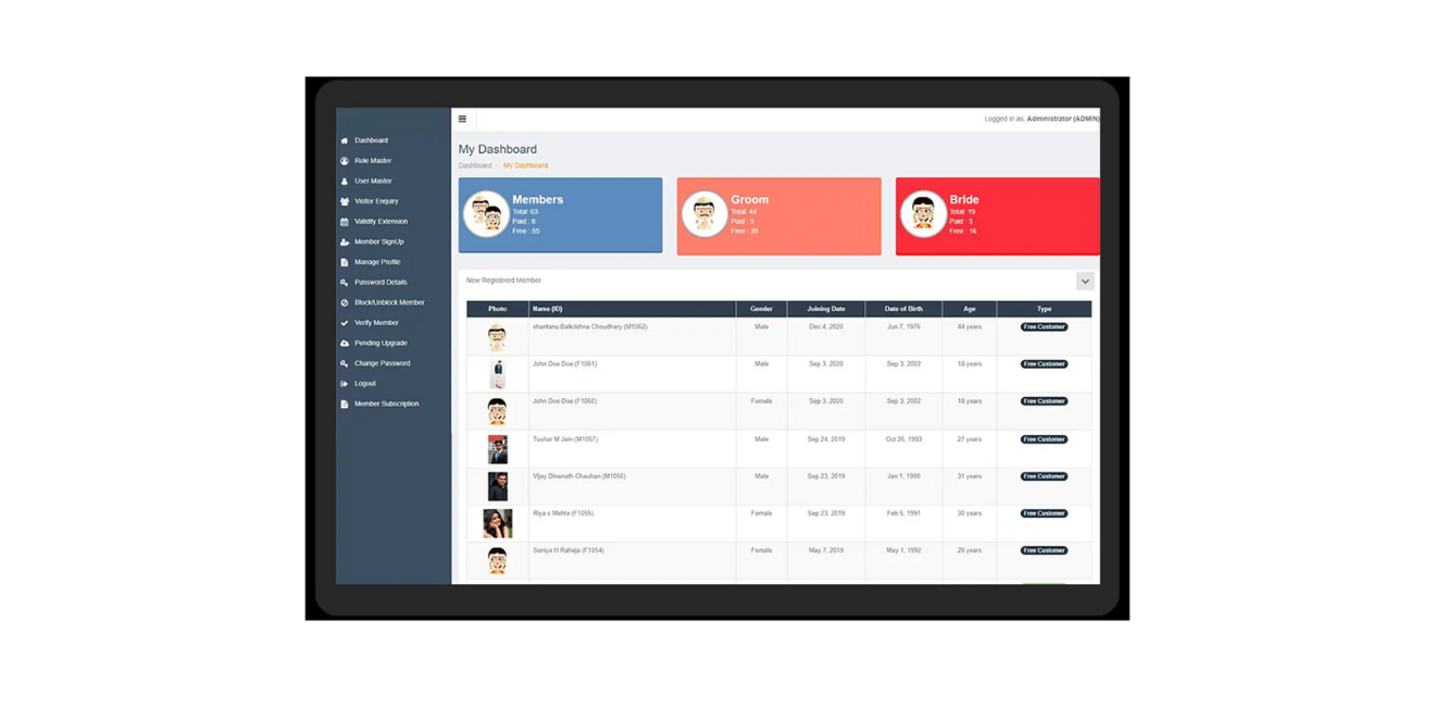 Matrimonial Portal Web Design