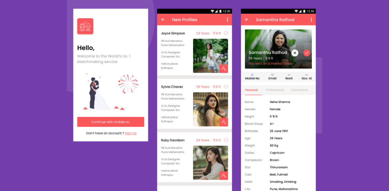 Matrimonial Portal Web Design