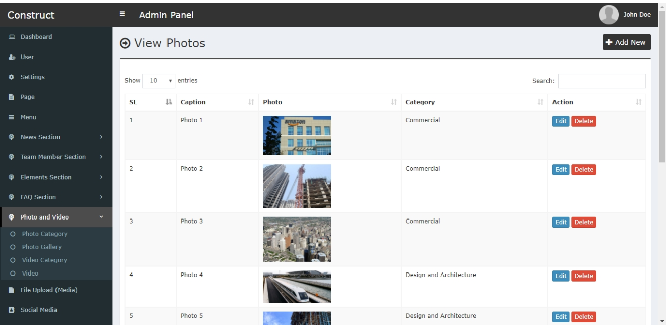 Construction Web Design