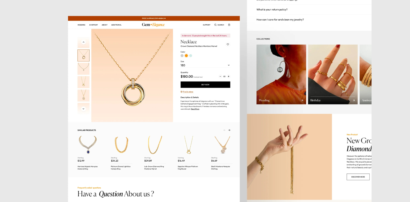 Jewellery Web Design